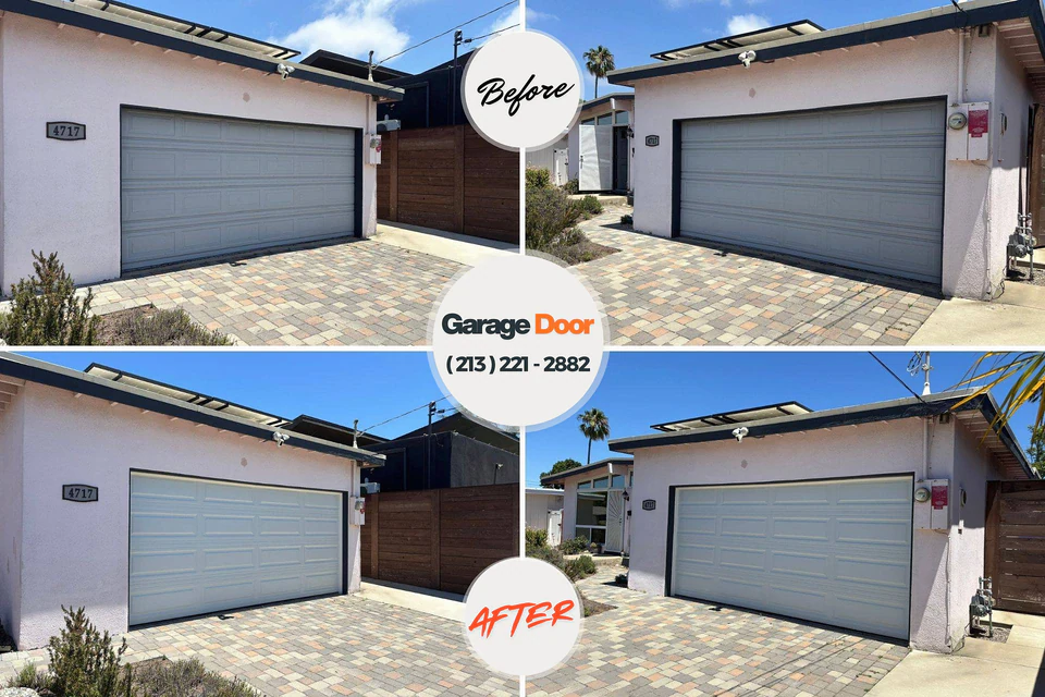 Before and after: garage door repair Earlington, KY